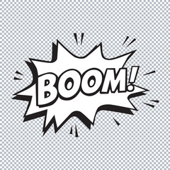 Comic book explosion speech bubble with boom text © MD NUR MIA