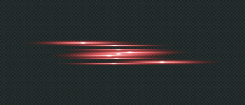 Red light effect with horizontal glowing lines and lens flare