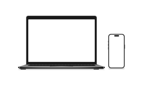 ノートパソコンとスマートフォン　モックアップ用