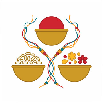 Raksha Bandhan festival celebration with puja thali offering and sacred thread ceremony