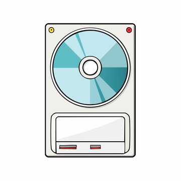 Illustration of a CD-ROM drive
