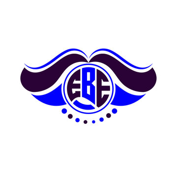 EBE letter logo creative design. EBE unique design