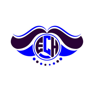 ECH letter logo creative design. ECH unique design