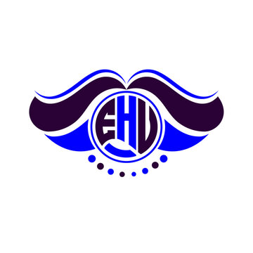 EHU letter logo creative design. EHU unique design