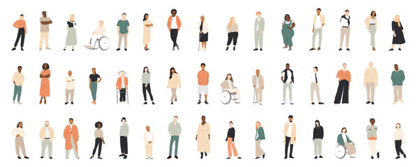 Obraz premium People icon collection. Modern colorful design.