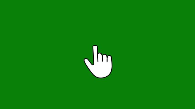 Mouse pointer hand clicks icon animation. Clicking finger icon, Mouse click, mouse cursor click animation, hand gesture, mouse pointer animation, mouse double click animation, hand click.