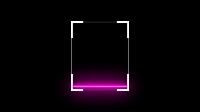 Scanning the QR code icon animation, QR code being scanning concept. lock secure security icon on black background.Futuristic barcode quick-response code scanning Bar. scan any Documents 