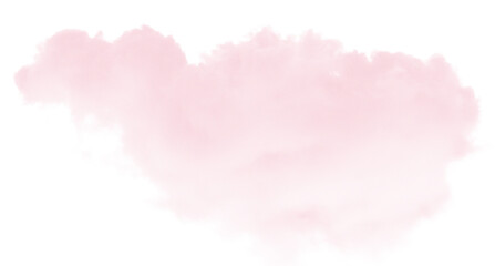 Fototapeta premium Soft pink watercolor cloud shape with subtle gradient