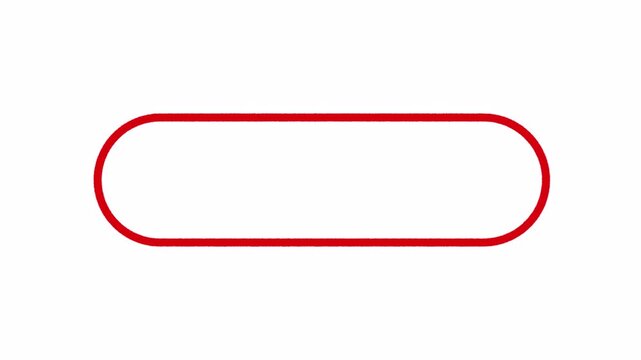 Red Hand Drawn Rounded Rectangle Frame for Highlighting Important Notes