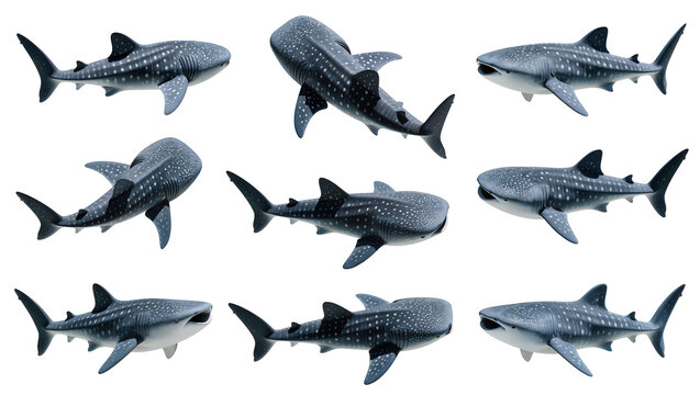 Collection of Whale Sharks with Spotted Pattern
