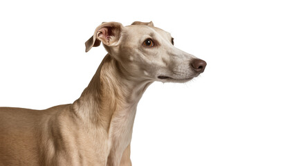 Light fawn whippet dog profile portrait © Natalia