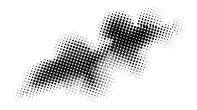 Black and white halftone dot pattern.