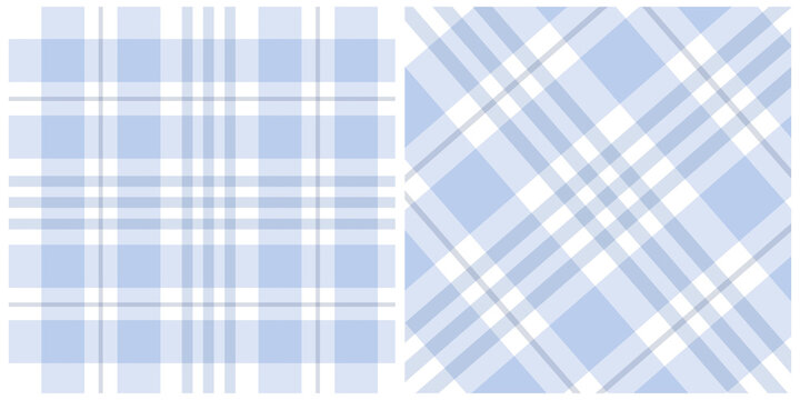 A blue and white checkered pattern, a modern plaid fabric