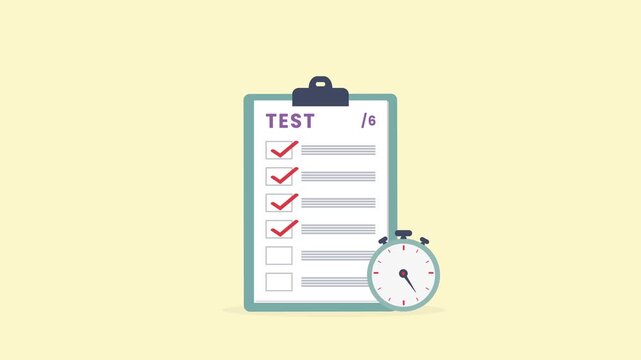 Test Progress Tracker with Completed Tasks and Deadline Concept