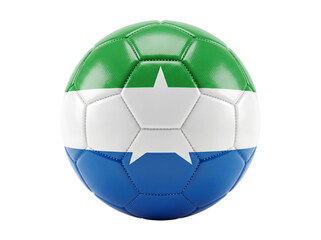 Fototapeta premium Soccer Ball with Green, White, and Blue Colors Featuring Football, Sports Equipment, Game with Match and Competition Elements for Athletic, Outdoor