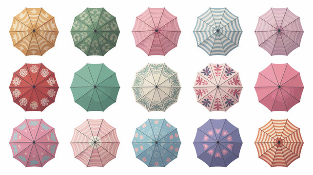 Colorful geometric abstract patterns in octagonal shapes with intricate designs