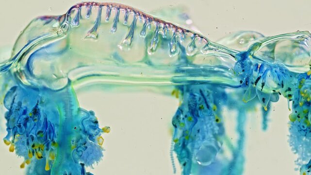 Often found in tropical and subtropical waters, this dangerous marine species may wash ashore during seasonal currents and monsoon conditions. Dangerous Portuguese Man of War Jellyfish at Karon beach
