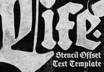 Stencil Offset Text Effect For Bold Urban Poster And Logo Typography