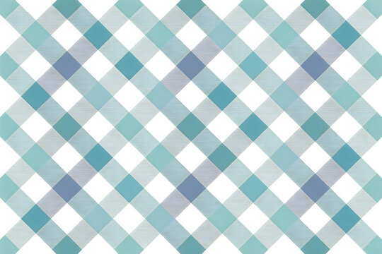 Diagonal plaid pattern with soft blue and grey watercolor texture on white