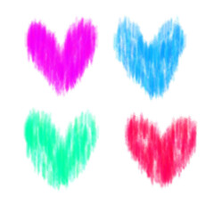 Fototapeta premium set of colorful heart