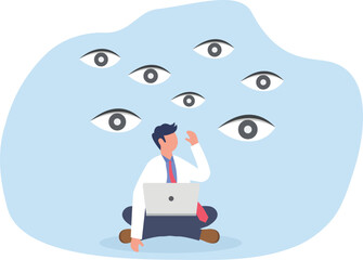 Professional analysis of public perception and surveillance © vector mall