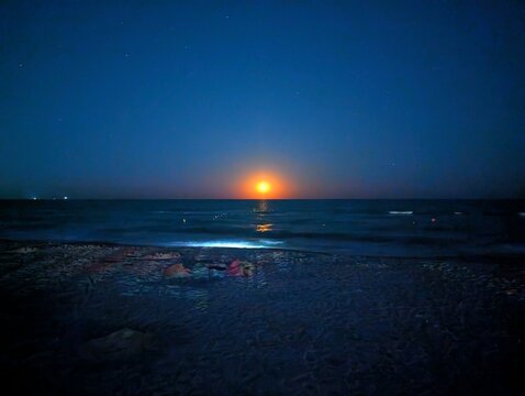 sunset over the sea