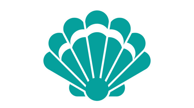 Teal Seashell Graphic Icon