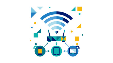 Wireless Router Connecting Devices © Pa