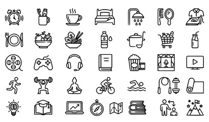 Fototapeta premium Daily life icons set