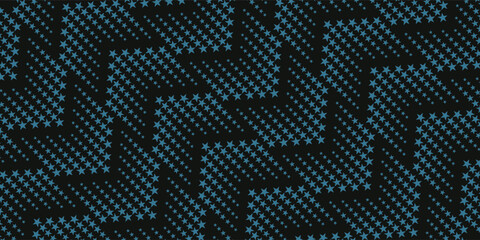 Seamless halftone star dots pattern vector, geometric halftone abstract pattern for fabric and textile printing, sports jersey texture, wrapping paper, background and packaging. © albaihaki