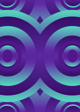 Futuristic dark blue and cyan concentric circle matrix background for cyber security presentation