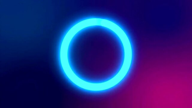 Glowing Blue Ring on Dark Background.