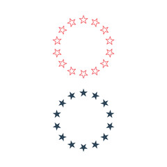 Fototapeta premium Star icons set vector flat style illustration