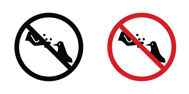 Do not feed birds sign