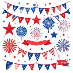 Obraz premium patriotic American Independence Day decorations.