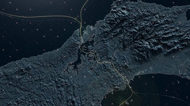 Panama Canal, Shipping Lanes and Trade Routes Concept Showing Navigation and Logistics