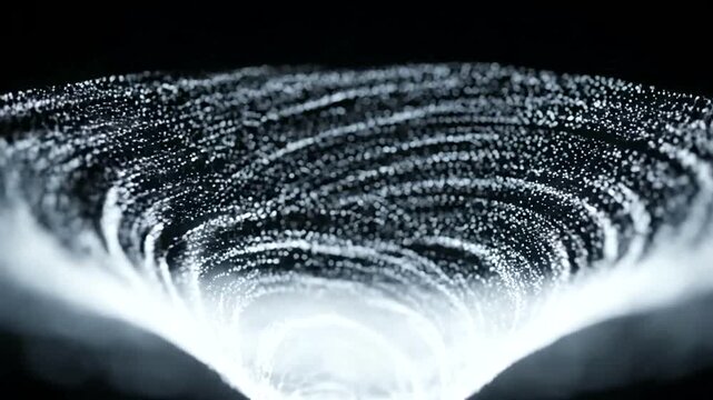Water swirling down a drain hole.