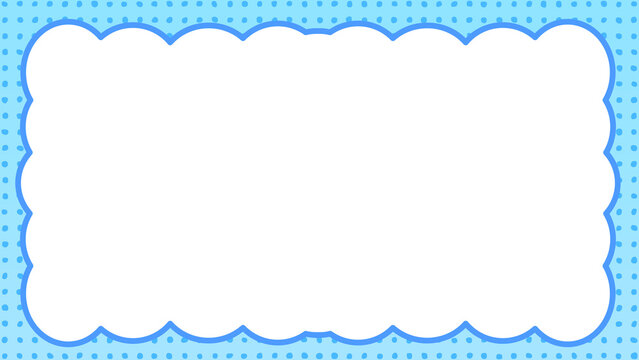 もこもこのタイトルバックの水色背景_16:9