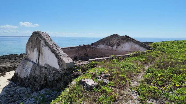 Old abandonned water tank, Island of Mozambique, Goa island, Mozambique