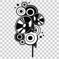 Fototapeta premium Collection of mystical celestial sun and moon tribal symbols for occult tattoo designs and spiritual graphics