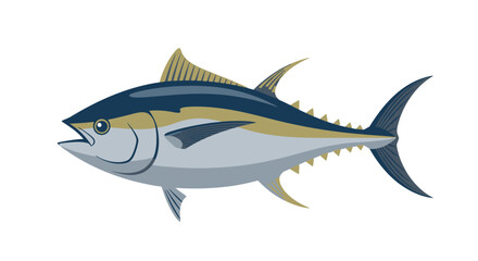 Obraz premium Tuna Fish Illustration - Healthy Seafood and Ocean Life