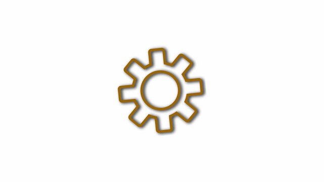 System Warning Animation Technology Error and Maintenance Concept with Gear and Alert Icons