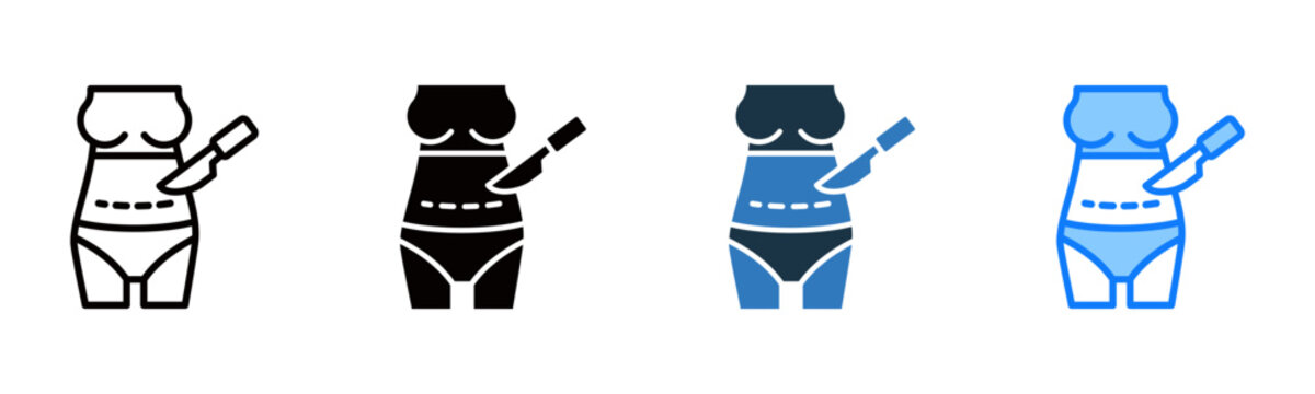 C Section icon multiple style vector illustration