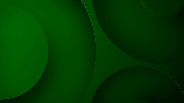 3D abstract thick bevelled edge circular looped ring lines on a dark gradient shadow background dynamic modern wallpaper with digital texture effects and graphics in vibrant colours emerald green