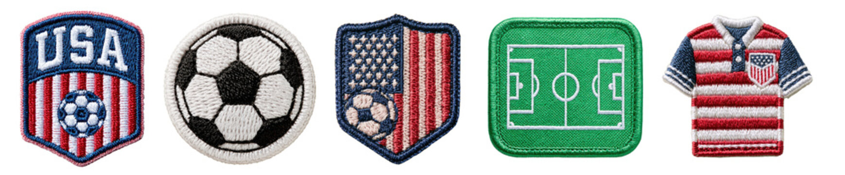 USA soccer embroidered patches collection with football crests national team jersey badge and pitch