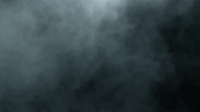 Slow Panning Dense Monochromatic Smoke Drifting Across Dark Space, Soft Diffuse Light, Cinematic Full HD Motion Background Loop