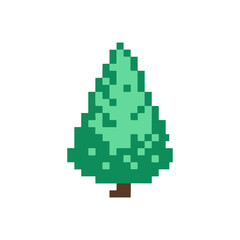 Fototapeta premium Retro Pixelated Tree illustration