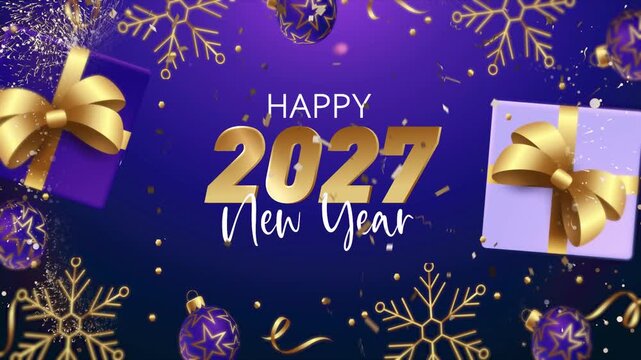 happy new year 2027 ident 4k