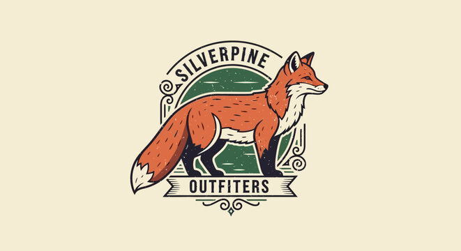 Vintage Fox Outfitters Logo Emblem