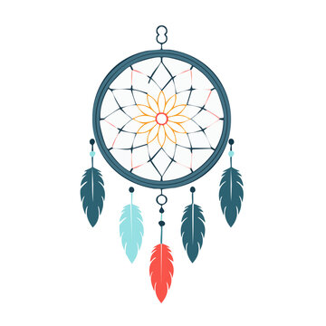 Dream Catcher Flat Design Vector